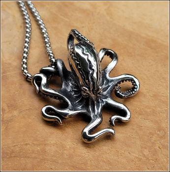 Halskette "Oktopus" aus Edelstahl - 60 cm