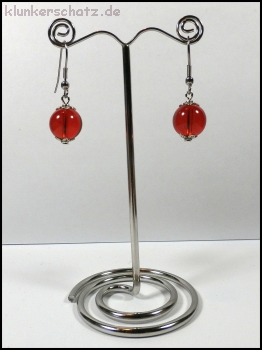 Ohrhänger "Orange Glaskugel"