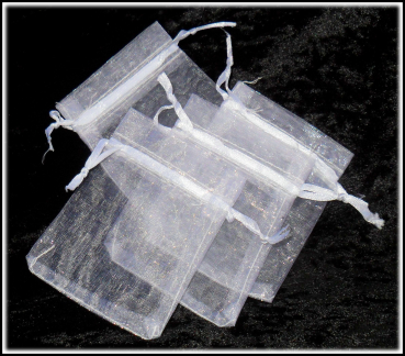 2 Stück Organzabeutel, weiß, 9 x 7 cm