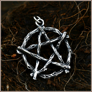 Kettenanhänger "Großes Pentagramm" aus Edelstahl