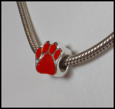 European Bead "Rote Pfote"