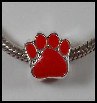 European Bead "Rote Pfote"