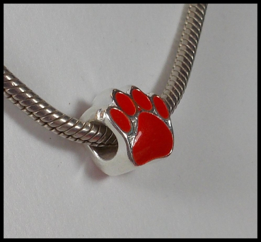 European Bead "Rote Pfote"