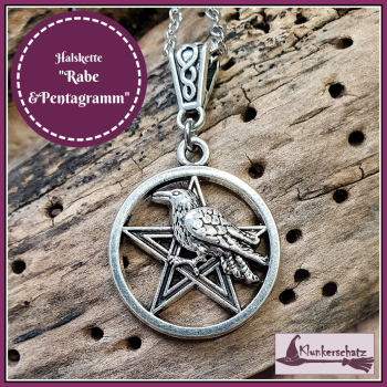 Halskette "Rabe & Pentagramm"
