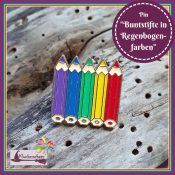 Pin "Buntstifte in Regenbogenfarben"