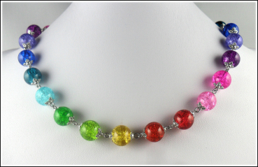 Halskette "Regenbogen" - 48,5 cm - Unikat