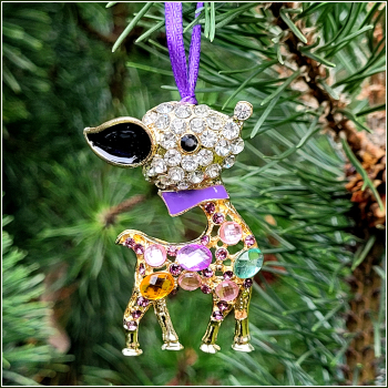 Preview: Geschenkanhänger / Dekoanhänger / Baumschmuck "Reh" - ein Einzelstück