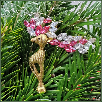 Brosche "Rentier Blitzen"