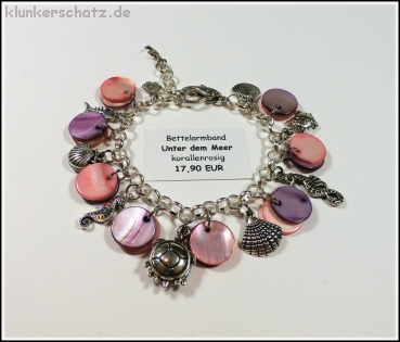 Set aus Bettelarmband und Ohrschmuck - Fische & Perlmutt