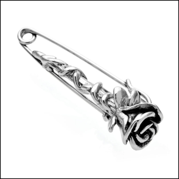 Schmucknadel / Tuchnadel / Kiltnadel / Gewandnadel „Silver Rose“