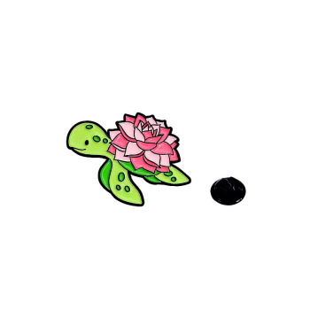 Pin „Schildkröte mit Lotosblüte“