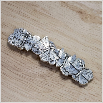 Haarspange "Schmetterlinge" in Antiksilber