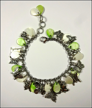 Bettelarmband "Schmetterlingswiese" - 19 bis 20,5 cm