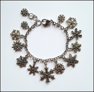 Bettelarmband "Winterwunderzauberflocken" - 18,5 bis 21,5 cm Länge