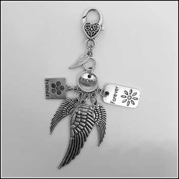 Charmanhänger "Schutzengel der Freundschaft - Friends forever"