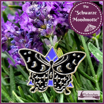 Pin "Schwarze Mondmotte"