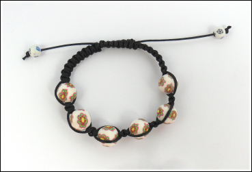 Shamballa-Armband "Clay-Ton-Blüten"