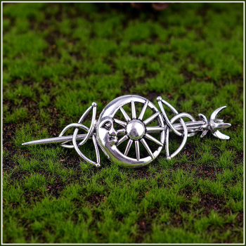 Haarschmuck "Sonne, Mond & Triqueta"