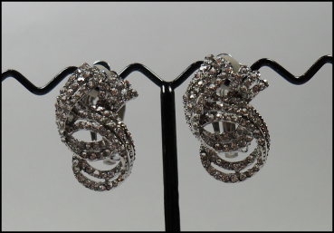 Ohrclips "Funkelnder Strass"