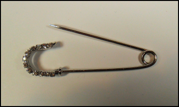Schmucknadel mit Strass