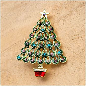 "Filigraner Weihnachtsbaum" - Brosche & Kettenanhänger - 2 in 1