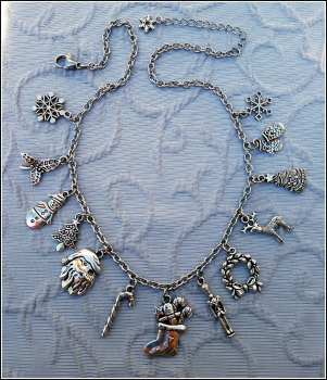 "Wenn Weihnachten ist..." - weihnachtliche Bettelkette - 45 cm, plus Verlängerung