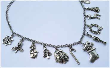 "Wenn Weihnachten ist..." - weihnachtliche Bettelkette - 44 cm