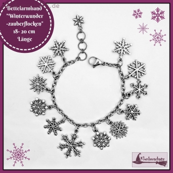 Bettelarmband "Winterwunderzauberflocken" - 18 - 20 cm Länge