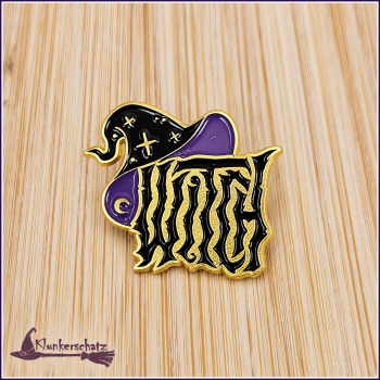 Preview: Pin "Witch" mit Hexenhut
