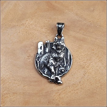 Kettenanhänger "Wolf" aus Edelstahl