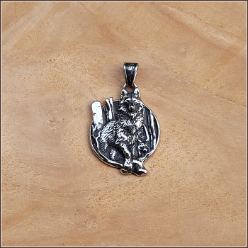 Kettenanhänger "Wolf" aus Edelstahl