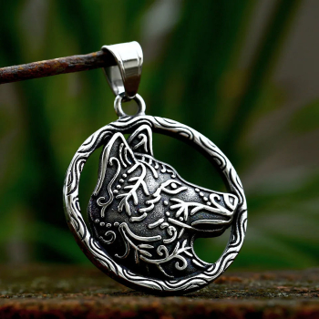 Kettenanhänger „Wolf“ aus Edelstahl