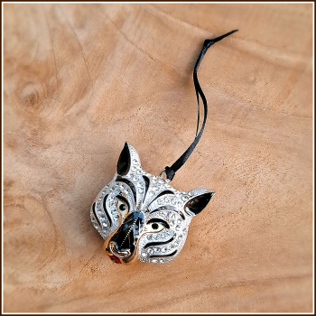 Geschenk-, Deko- oder Baumanhänger „Weißer Wolf“