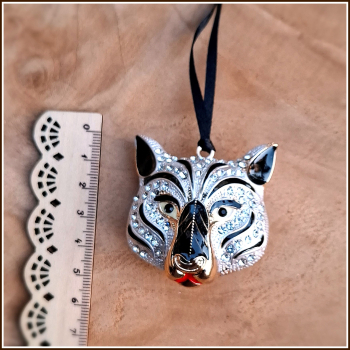 Geschenk-, Deko- oder Baumanhänger „Weißer Wolf“