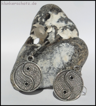 Ohrhänger "Yin und Yang", antiksilber