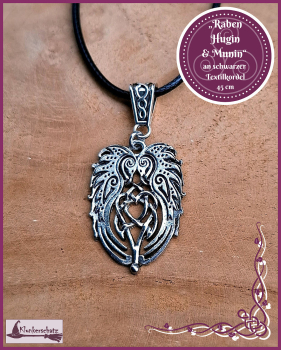 “Raben Hugin & Munin“ an Textilkordel