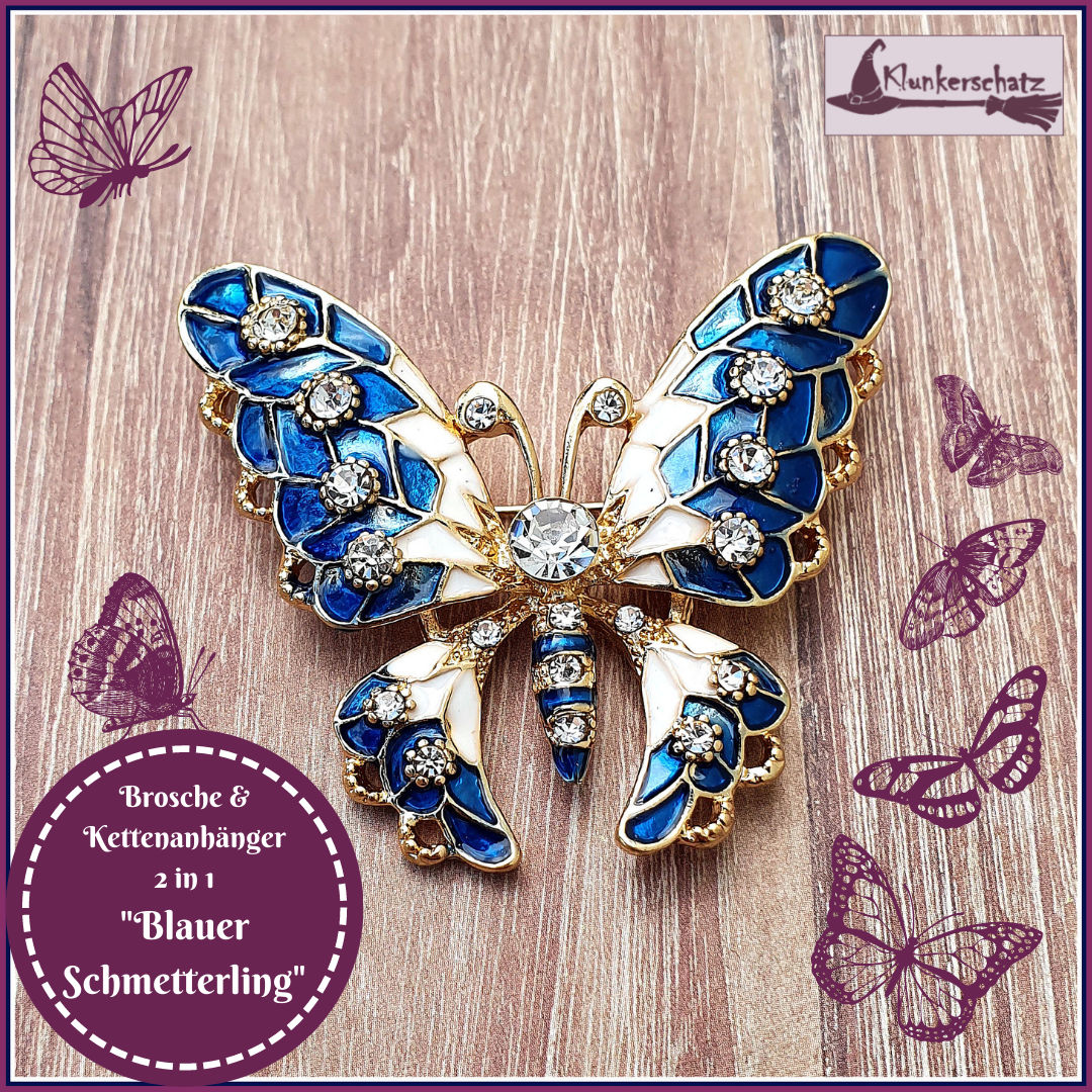 SCHMETTERLING doppelseitiger rosa-blauer AutoAnhänger, Autozubehör