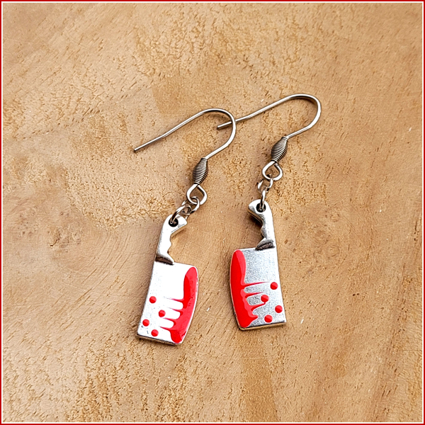 KrimiKollektion - Ohrschmuck „Blutiges Beil“