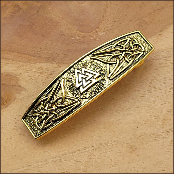 Haarspange „Odins Knoten“ in der Farbe Antikgold