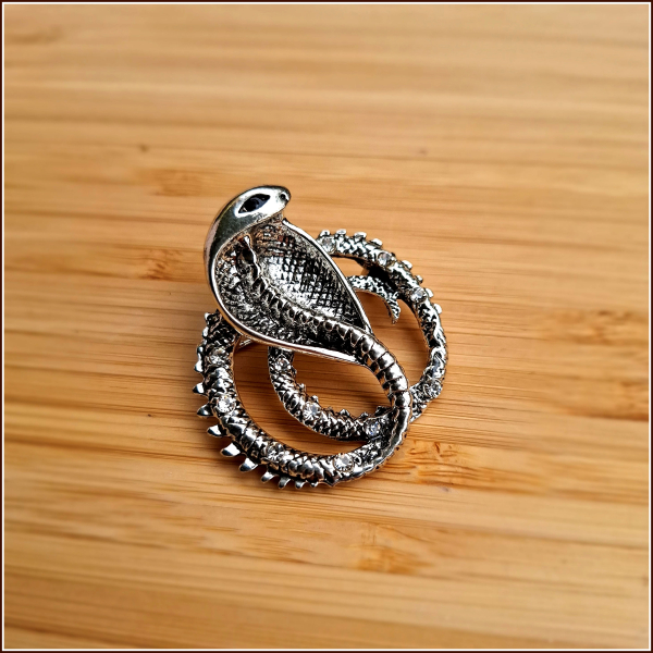 "Kobra" - Brosche & Kettenanhänger - 2 in 1