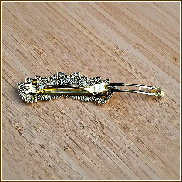 Haarspange „Sonnenblumen“ in Antikgold