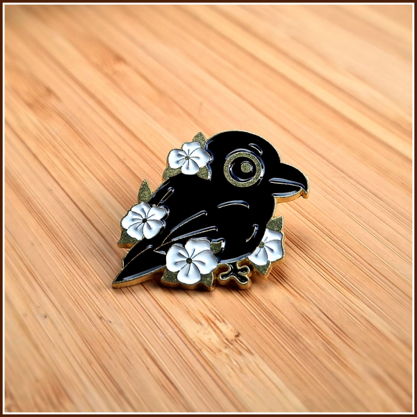 Pin "Rabe & weiße Blüten"