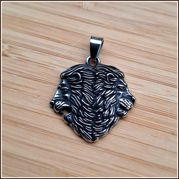 Kettenanhänger "Löwenbrüder" aus Edelstahl
