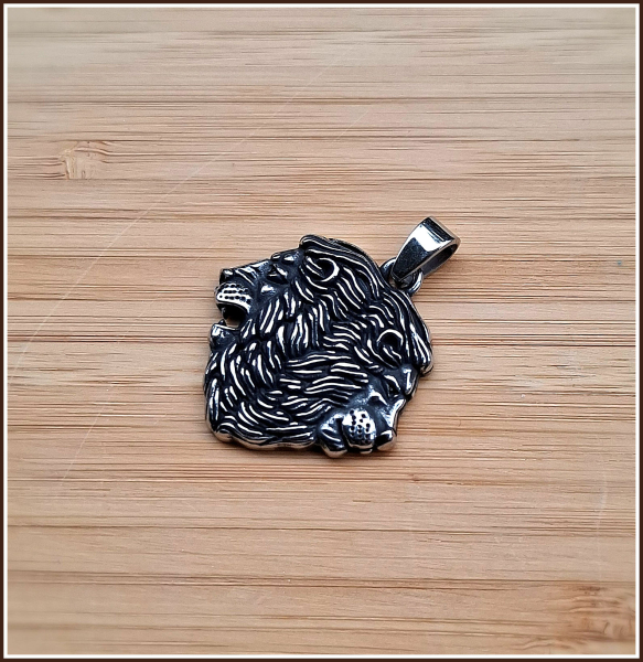 Kettenanhänger "Löwenbrüder" aus Edelstahl