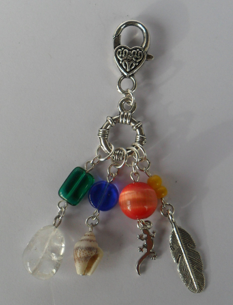 Charmanhänger "Vier Elemente", 9 cm - Unikat