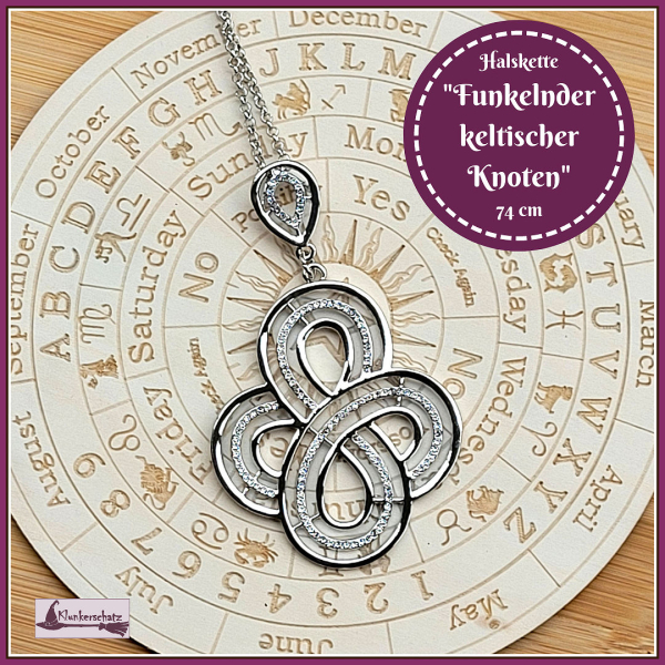Halskette „Funkelnder keltischer Knoten“ – 74 c