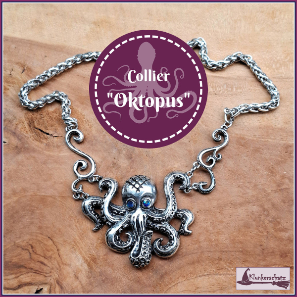Halskette „Oktopus“– 48,5 cm, plus Verlängerung