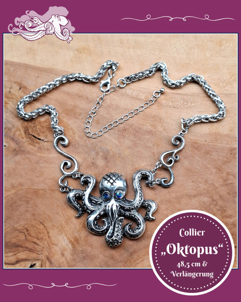Halskette „Oktopus“– 48,5 cm, plus Verlängerung