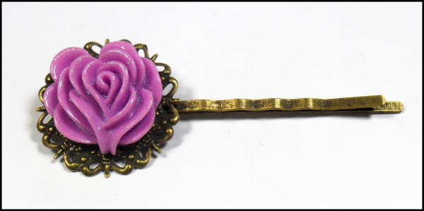 Haarklemme "Purple Rose"