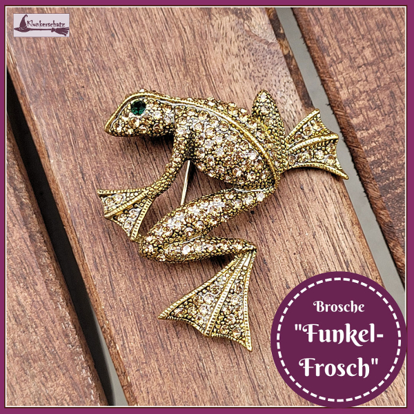 Brosche "Funkelfrosch"